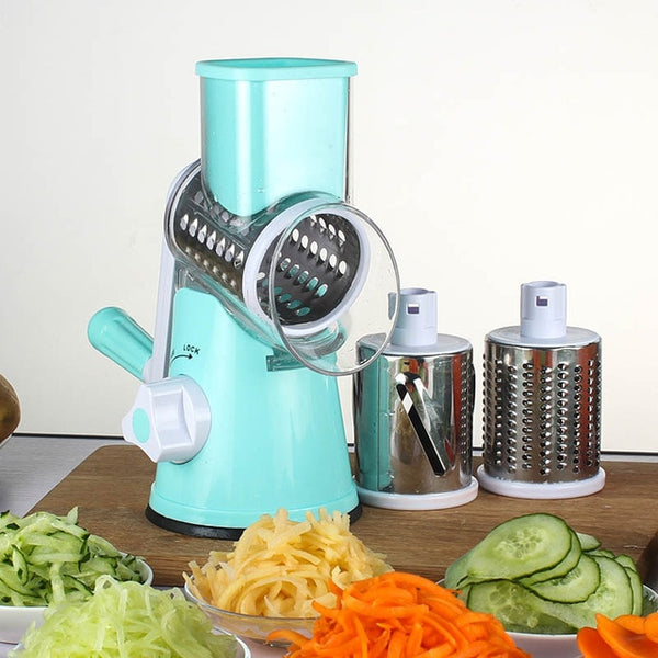 Rotary Cheese Grater, Manual Food Shredder With Strong Suction Base And  6,household Vegetable Slicer For Potato, Carrots, Vegetables, Nuts,  Zucchini