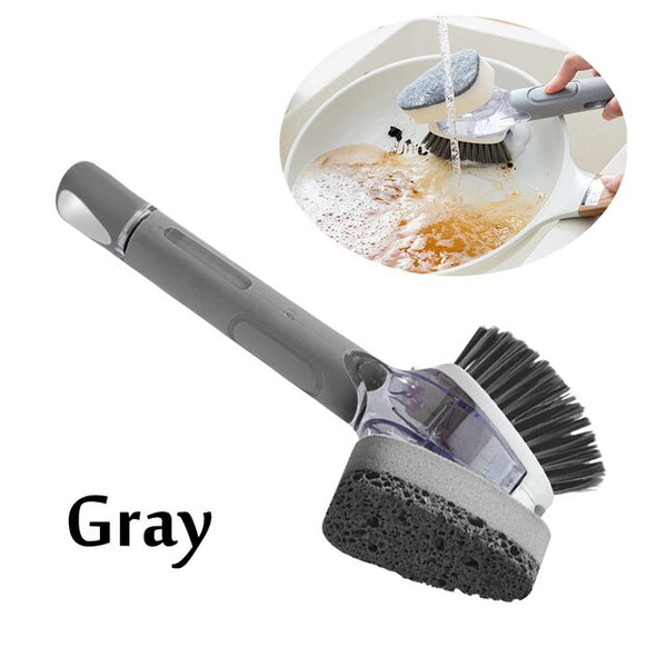 ADVEN Dishes Cleaning Brush Refillable Washing Tools Multi-purpose Cups  Bowl Dishwashing Scrubber Kitchen Gadgets for Restaurant Sponge 
